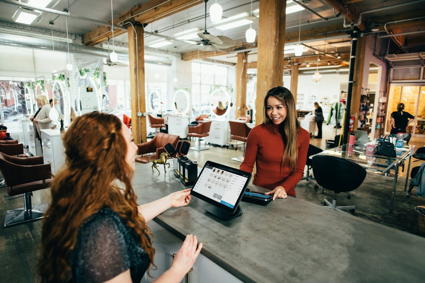 Local Michigan Business Owner Connecting with Mall Shoppers